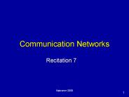 Communication Networks