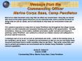Message from the Commanding Officer Marine Corps Base, Camp Pendleton PowerPoint PPT Presentation