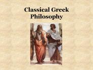 Classical Greek Philosophy