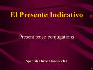 Present tense conjugations