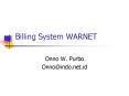 Billing System WARNET PowerPoint PPT Presentation