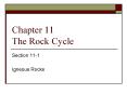 Chapter 11 The Rock Cycle PowerPoint PPT Presentation