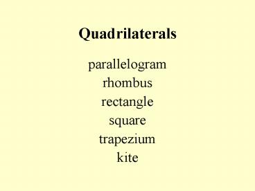 Quadrilaterals