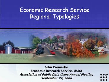 Economic Research Service Regional Typologies