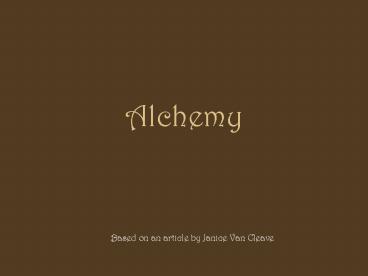 Alchemy