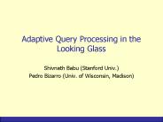 Adaptive Query Processing in the Looking Glass