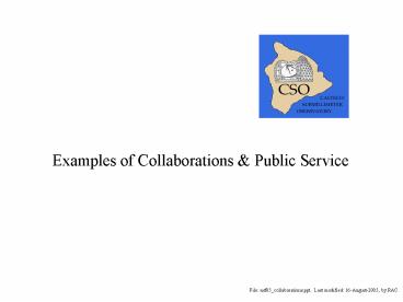 Examples of Collaborations