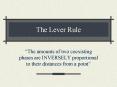 The Lever Rule PowerPoint PPT Presentation