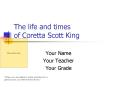 The life and times of Coretta Scott King PowerPoint PPT Presentation