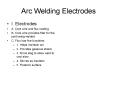 Arc Welding Electrodes PowerPoint PPT Presentation