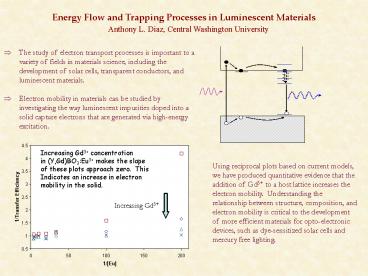 Energy Flow and Trapping Processes in Luminescent Materials