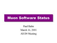 Muon Software Status