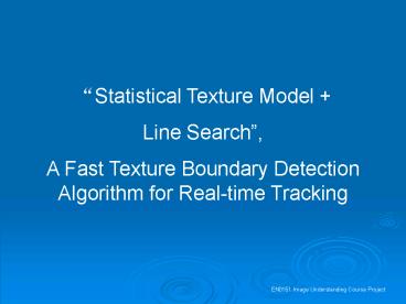 EN0161 Image Understanding Course Project