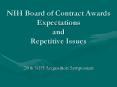 NIH Board of Contract Awards Expectations and Repetitive Issues PowerPoint PPT Presentation