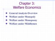 Chapter 3: Welfare Economics