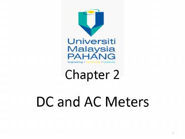 DC and AC Meters