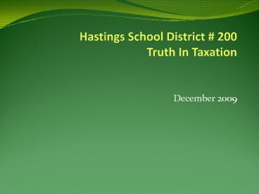 Hastings School District