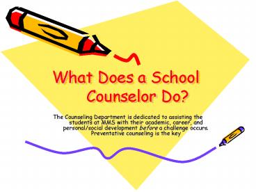 What Does a School Counselor Do