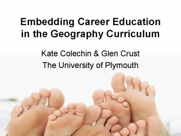 Embedding Career Education in the Geography Curriculum