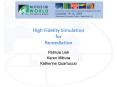 High Fidelity Simulation for Remediation PowerPoint PPT Presentation
