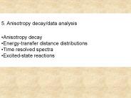 5. Anisotropy decay/data analysis