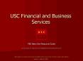 USC Financial and Business Services PowerPoint PPT Presentation