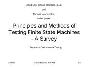 Principles and Methods of Testing Finite State Machines 