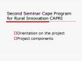 Second Seminar Cape Program for Rural Innovation CAPRI PowerPoint PPT Presentation