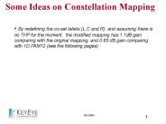 Some Ideas on Constellation Mapping