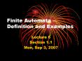 Finite Automata Definition and Examples PowerPoint PPT Presentation