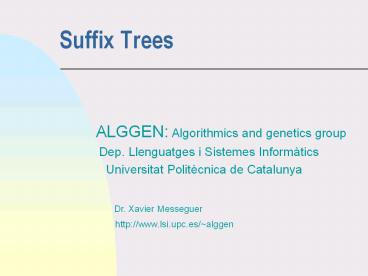 Suffix Trees