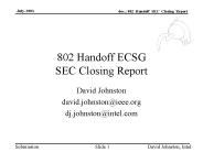 802 Handoff ECSG SEC Closing Report