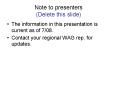 Note to presenters Delete this slide PowerPoint PPT Presentation