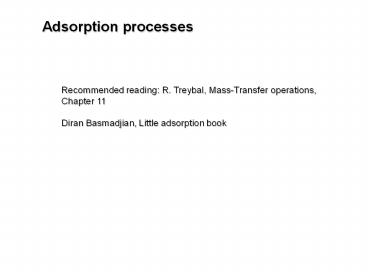 Adsorption processes