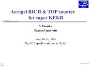 Aerogel RICH
