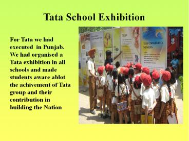 Tata School Exhibition