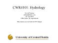 CWR4101: Hydrology PowerPoint PPT Presentation