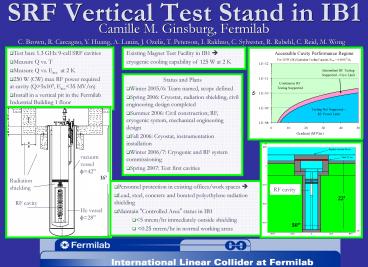 SRF Vertical Test Stand in IB1