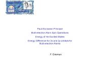 Pauli Exclusion Principal