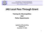 JAG Local Pass Through Grant
