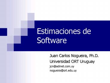 Estimaciones de Software
