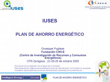 IUSES PLAN DE AHORRO ENERGTICO