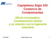 Capitalismo Siglo XXI Comercio de Contaminantes