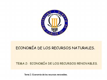 ECONOMA DE LOS RECURSOS NATURALES'