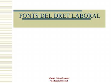 FONTS DEL DRET LABORAL