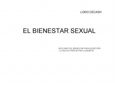 EL BIENESTAR SEXUAL