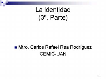 La identidad (3