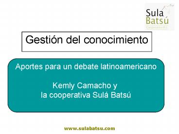 Gestin del conocimiento