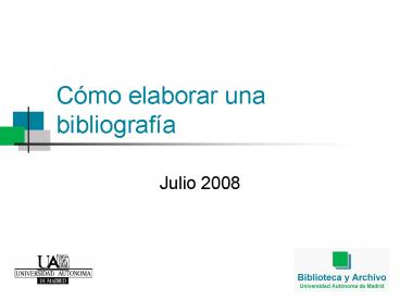 Cmo elaborar una bibliografa