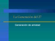 La Generacin del 27